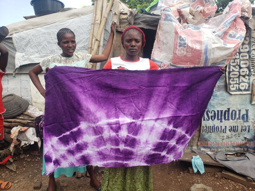 Handmade fabrik made by IDP women